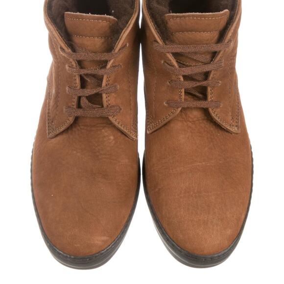 Tod’s suede brown flat lace up boots sz 8.5 - Picture 3 of 5